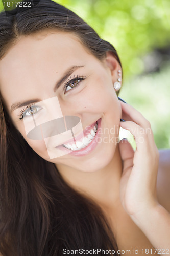 Image of Attractive Mixed Race Girl Portrait