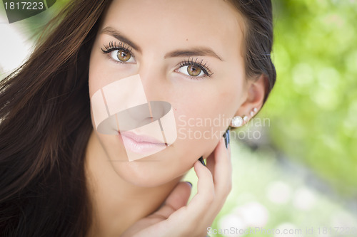 Image of Attractive Mixed Race Girl Portrait