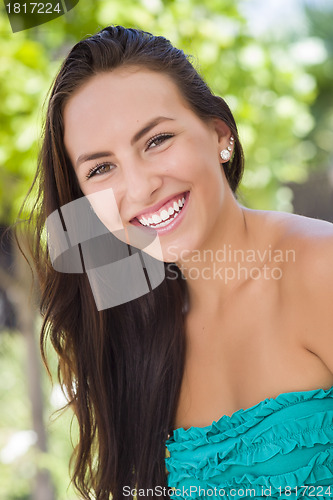 Image of Attractive Mixed Race Girl Portrait