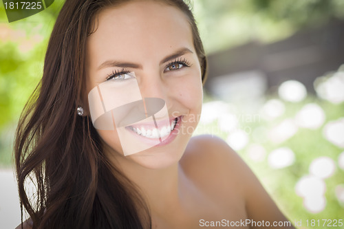 Image of Attractive Mixed Race Girl Portrait