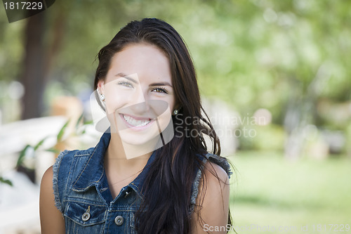 Image of Attractive Mixed Race Girl Portrait