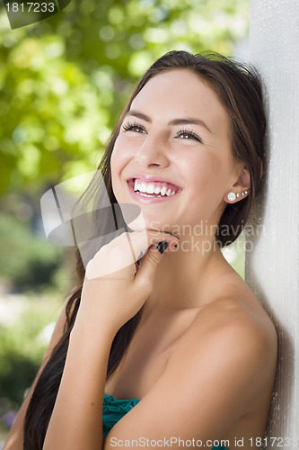Image of Attractive Mixed Race Girl Portrait
