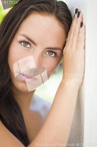 Image of Attractive Mixed Race Girl Portrait