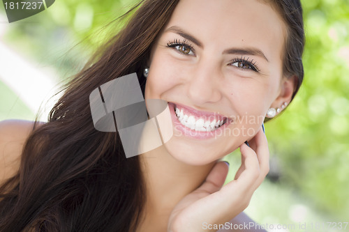 Image of Attractive Mixed Race Girl Portrait