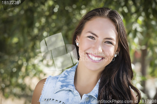 Image of Attractive Mixed Race Girl Portrait