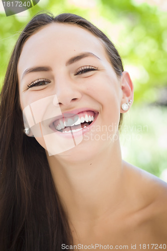 Image of Attractive Mixed Race Girl Portrait