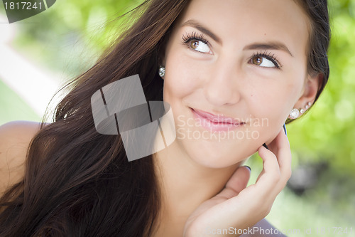 Image of Attractive Mixed Race Girl Portrait