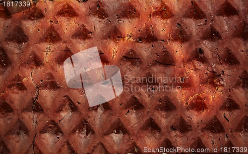 Image of Red brick wall, macro