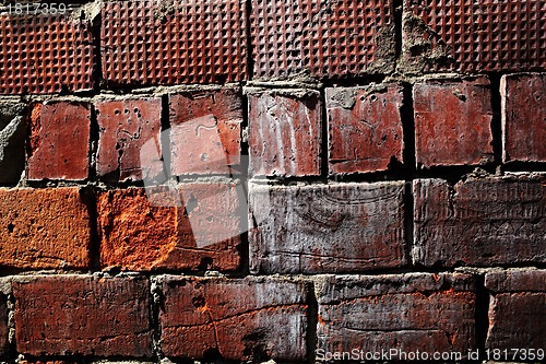 Image of Damaged brick wall