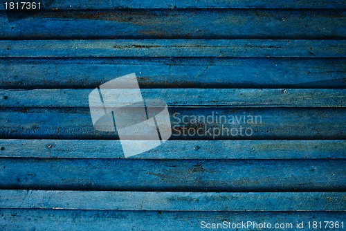 Image of Blue dirty wooden boards