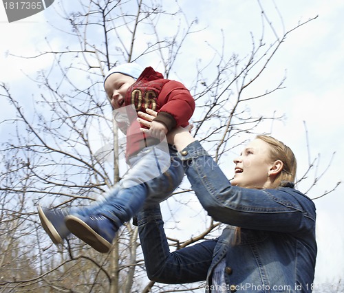 Image of Happy mother and son