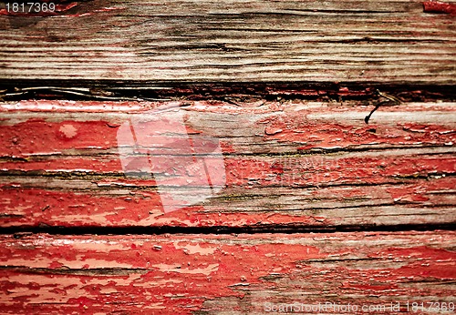Image of Red dirty wooden wall