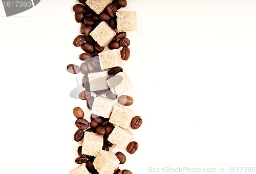 Image of Coffee beans, paper,