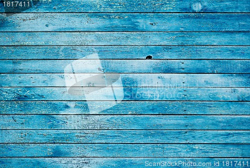 Image of Blue dirty wooden wall