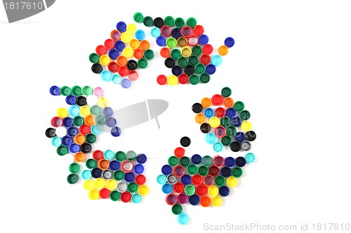 Image of recycle symbols from the color caps