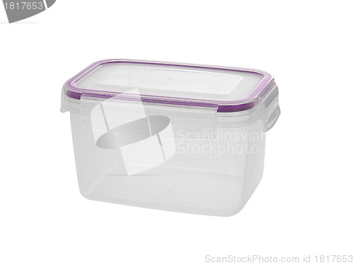 Image of Plastic container isolated on white