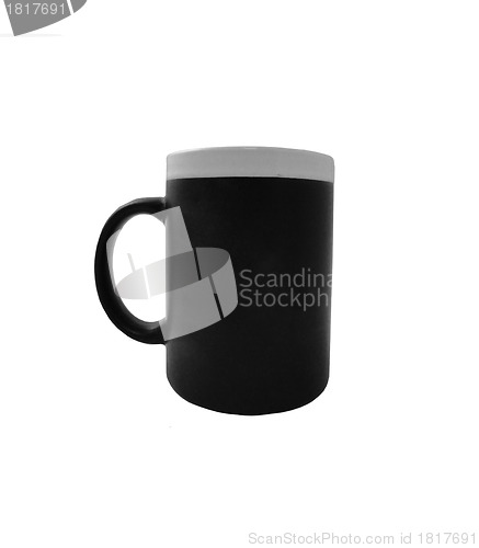 Image of Black mug isolated on white background