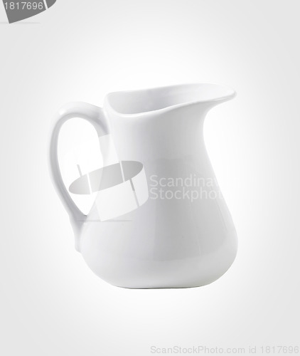 Image of White milk pitcher
