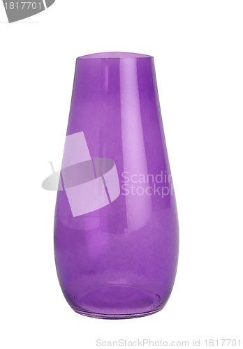 Image of Purple vase isolated on white background