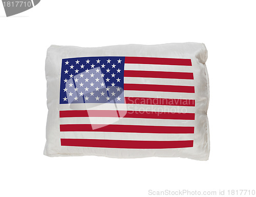 Image of USA flag pillow isolated