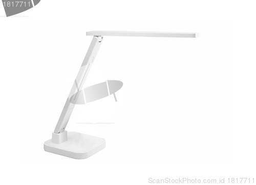 Image of Nice modern red desk lamp isolated on white background