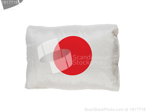 Image of japan flag pillow isolated