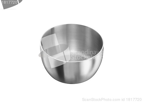 Image of Stainless steel pot without cover. Isolated on white background