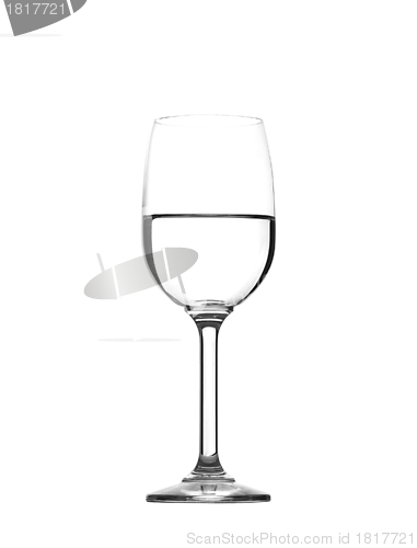 Image of Whineglass whith water isolated on white