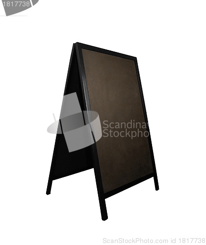 Image of Black board restaurant isolated