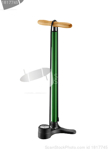 Image of Bicycle Hand and Foot Air Pump with Manometer; on white