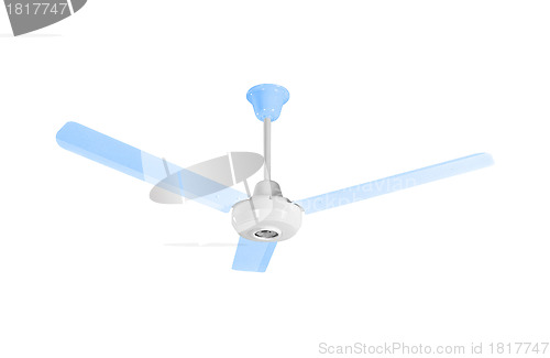 Image of White-blue ceiling fan