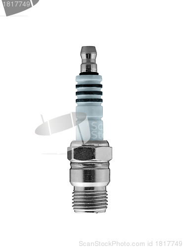 Image of new spark plug isolated on white background