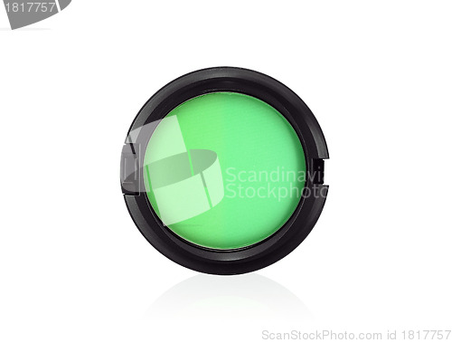 Image of Green make up shadows isolated on white