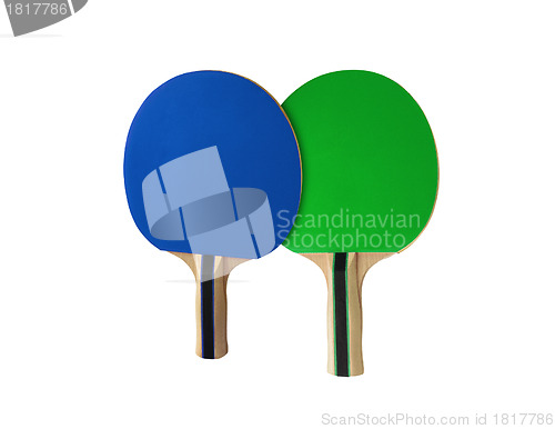 Image of Pingpong racket isolated on white