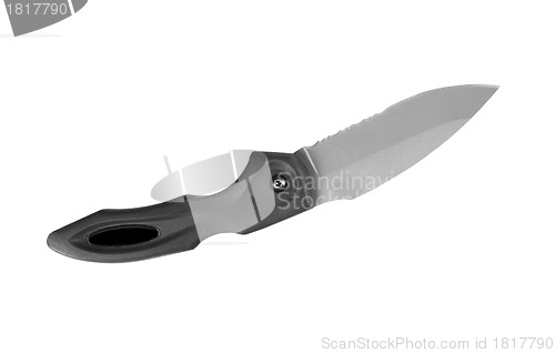 Image of sharp pocketknife on a white background