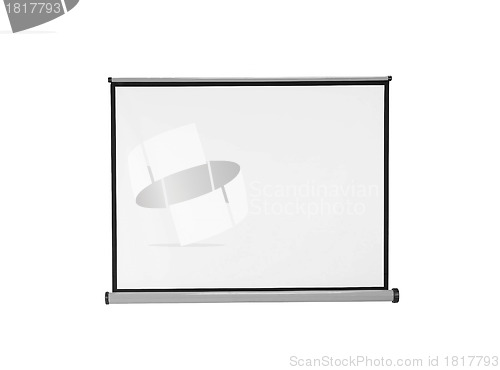 Image of White blackboard. On a white background.