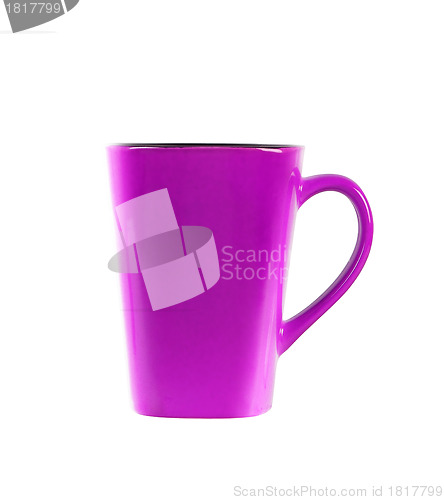 Image of Purple mug isolated on white background