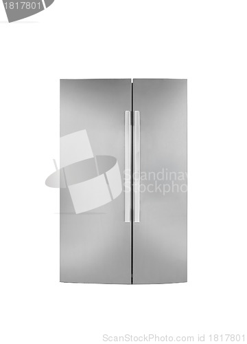 Image of Two door refrigirator.On a white background.