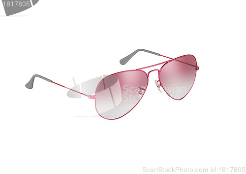 Image of Pink sunglasses isolated on white