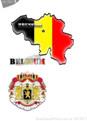 Image of Map of Kingdom of Belgium