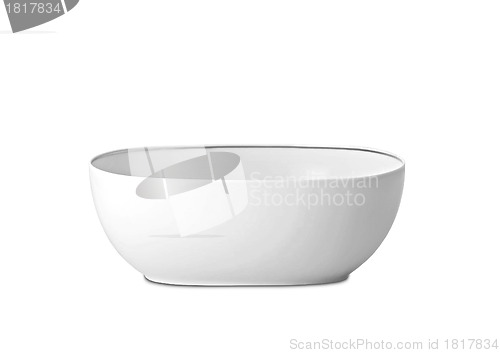 Image of White bowl on white background