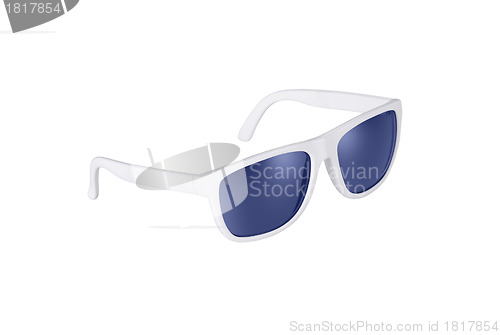 Image of White sunglasses isolated on white