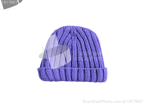 Image of blue woolen winter hat