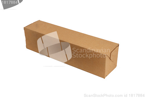 Image of Long carton box isolated on white