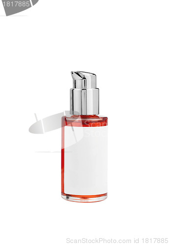 Image of Parfume red bottle isolated