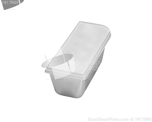 Image of Plastic rectangular container for dairy foods
