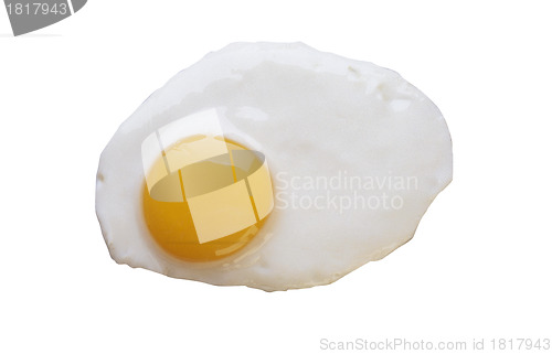 Image of Fired eggs isolated on white