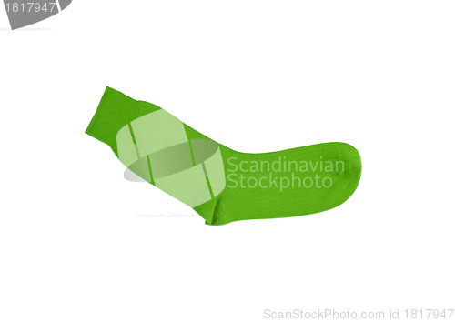 Image of green socks isolated on white background