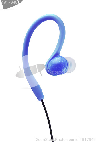 Image of blue air headphone isolated on white