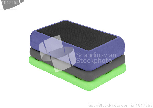 Image of inflatable trampoline on white background
